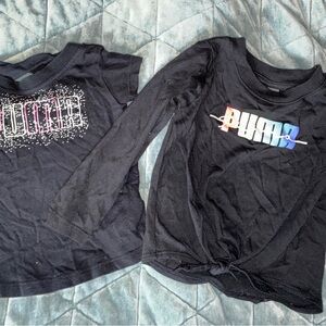 Puma Kids Black Long Sleeve Tees - Set of 2 Size 12 Months & 6/9 Months